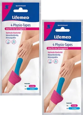 Produktbild von 2x Lifemed Physio Tapes Fuß - Sprunggelenk 2x 4 Tapes