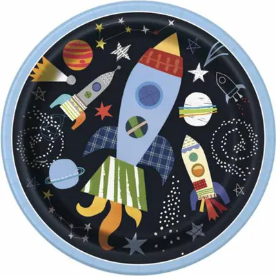 Image de 8 grandes assiettes Fête de l'espace