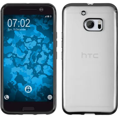 Produktbild von PhoneNatic Case kompatibel mit HTC 10 - grau Silikon Hülle Slim Fit + 2 Schutzfolien
