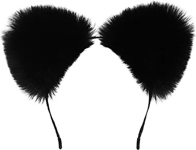 Produktbild von Haarreif mit Katzenohren für Mädchen und Frauen, flauschig, süß, pelzig, Weihnachtsfeier, Kopfbedeckung
