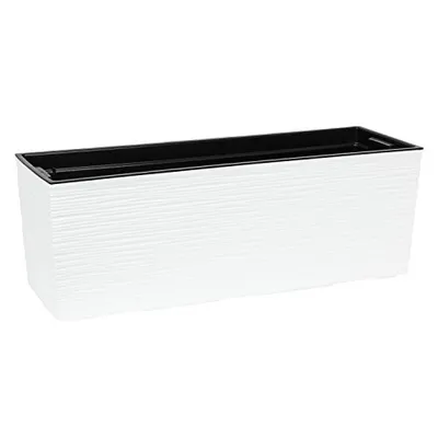 Produktbild von Balkonkasten Kunststoff Weiß  Meißel  56 x15x19 cm Blumenkasten