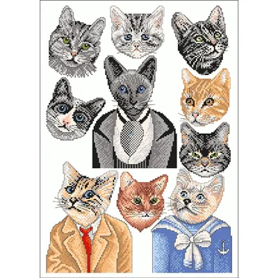 Obrázek produktu pro Vzor pro vyšívání křížkovým stehem od Lindner „i like Cats“, 088
