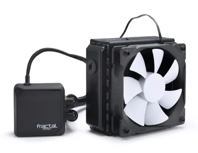 Produktbild von Fractal Design T12, All-in-One-Flüssigkeitskühler, 12 cm, Schwarz, Weiß