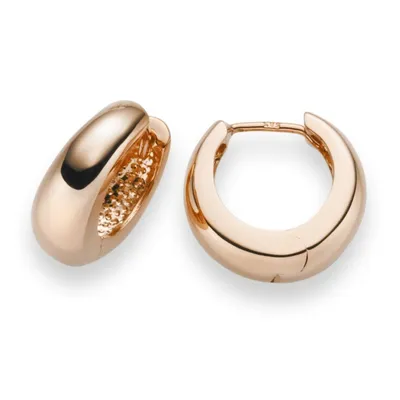 Produktbild von Creole Creolen 13,5x5,5mm 585 Gold Rotgold Ohrringe Ohrschmuck rund Goldohrringe