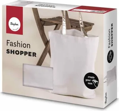 Zdjęcie produktu dla Rayher Einkaufstasche shopper Fashion Stoff weiß