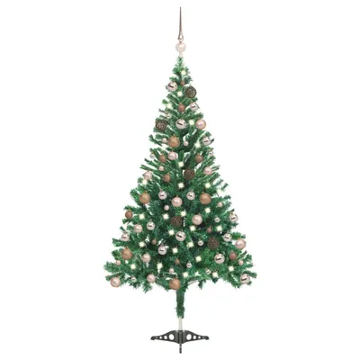 Image de vidaXL Boules lumineuses pour sapin de Noël artificiel, 120 cm, 230 branches