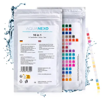Produktbild von Trinkwasser Teststreifen 16in1 50st. pH Wasserhärte 50 st. Wassertester
