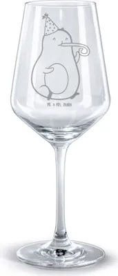 Produktbild von Mr. & Mrs. Panda glas für rotwein Avocado Feier - Transparent - Geschenk, Weinglas, graviert, Kelch, Gute Laune, Party, Feierlichkeit, Geburtstag