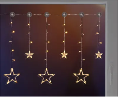 Produktbild von 63 LED Lichterkette Sterne Lichterschlauch Lichtschlauch Weihnachten Sternenvorhang