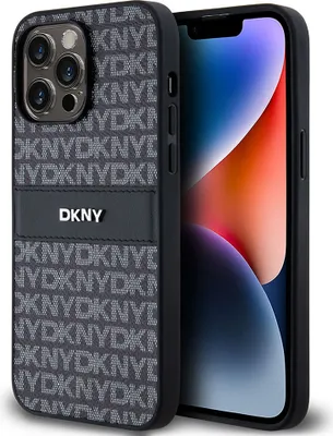 Immagine prodotto di Dkny Dkhcp14Lprthslk Custodia rigida per Iphone 14 Pro6.1 Czarny/Nero in pelle Mono Stripe & Metal Logo
