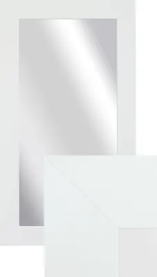 Obrázek produktu pro BD ART nástěnné zrcadlo dekorativní šatní zrcadlo celoplošné zrcadlo 90x50cm bílé