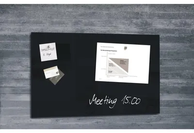 Produktbild von SIGEL GL130 Glas-Magnettafel / Magnetboard Artverum, 48x78 cm, schwarz