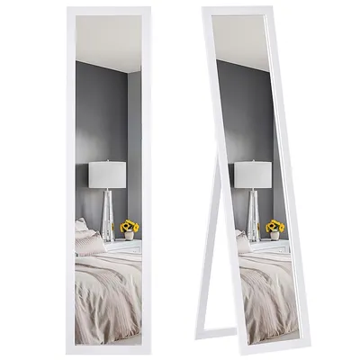 Produktbild von Ganzkörperspiegel 37x37x154 cm – Standspiegel MDF Wandmontage, Weiß