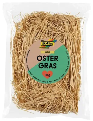 Image de folia 603010 folia Dekogras/Ostergras, aus Papier, 30 g, natur