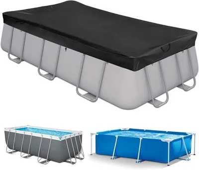 Productafbeelding van Rechthoekige zwembadafdekking, 305x205 cm, slijtvast, zwart