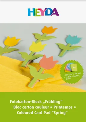 Produktbild von Fotokarton-Block Frühling A4 4005329142673