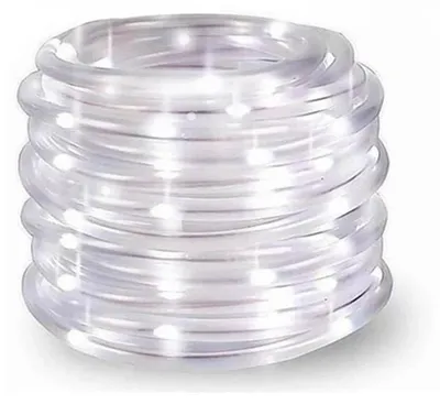 LED-Lichterkette 50 LEDs 5 m kaltweiß IP44 8 Funktionen Timer