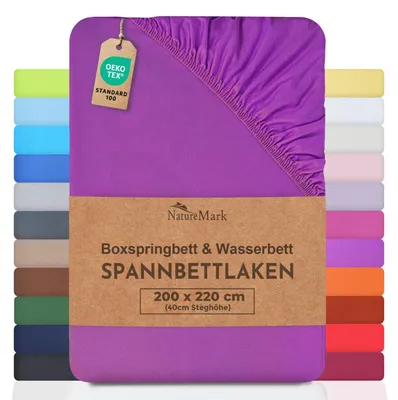 Productafbeelding van Premium Jersey Hoeslaken voor Waterbed en Boxspring 200x220cm