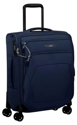 Produktbild von Spark SNG Eco - Handgepäck Koffer 55 x 40 x 23 cm - Weichgepäck Kabinentrolley für EasyJet & die meisten Airlines, erweiterbar, 48/55L - Blau (Midnight Blue)