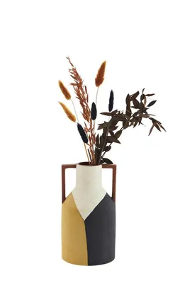 Produktbild von Terrakotta-Vase mit Henkeln Ø 14x25 cm