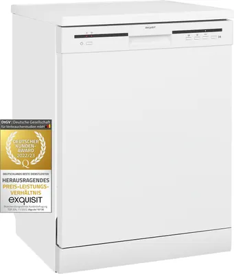 Produktbild von Exquisit Geschirrspüler GSP6012-030E weiss | 12 Maßgedecke | 11 Liter | 60cm Breite | 3 Spülprogramme