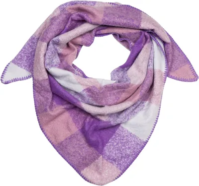 Produktbild von styleBREAKER Damen XXL Web Dreieck Schal mit buntem Karo Muster, Dreiecktuch Kariert, Winter Schal warm weich, Tuch 01020050
