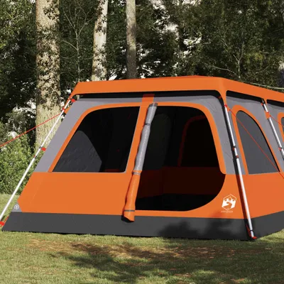 Produktbild von Möbel Kuppel-Familienzelt 8 Personen Grau und Orange Quick Release - Campingzelte 4004238