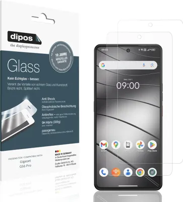 Produktbild von 2x Schutzfolie für Gigaset GS6 Pro matt - Anti-Shock 9H Folie dipos Glass Kunststoffglas