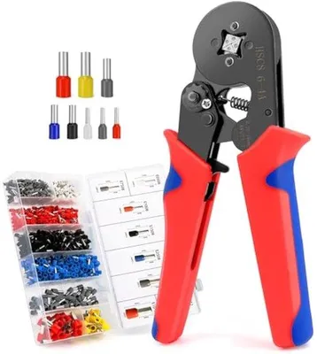 Image de Kit de pinces à sertir pour câbles de 0,25 à 10 mm², comprenant 1300 cosses à sertir
