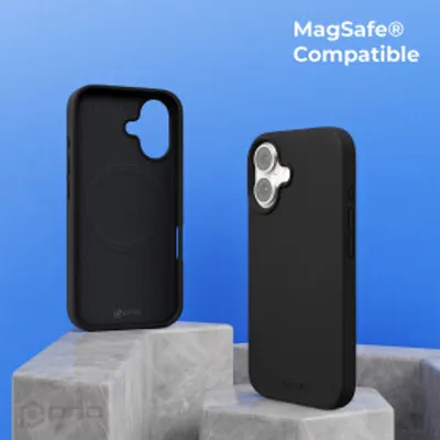 Produktbild von prio Liquid Silicone Case MAG für iPhone 16 (6,1 Zoll) schwarz