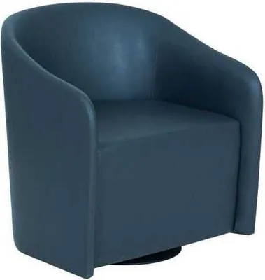 Produktbild von Blauer Sessel Designer Einsitzer Textilsessel Moderner Relaxsessel
