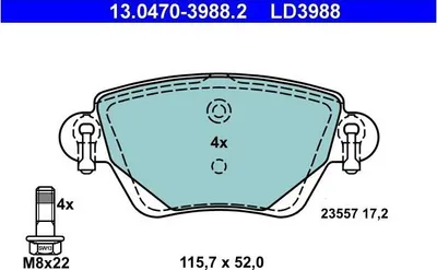 Zdjęcie produktu dla Klocki Hamulcowe Ford Tył Mondeo 1,8-3,0 00-04 Ceramic