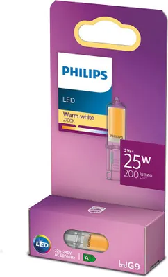 Produktbild von Philips LED Leuchtmittel Stiftsockellampe 2W = 25W G9 COB klar 200lm warmweiß 2700K