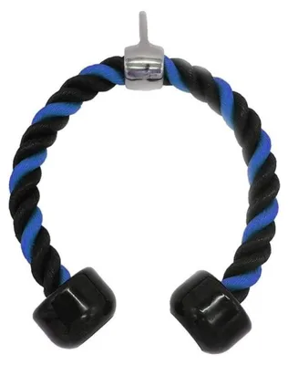 Immagine prodotto di Corda in nylon per cavi - Accessorio per esercizi per i tricipiti - Colore nero e blu