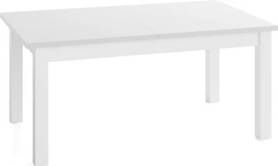 Produktbild von Esstisch Ausziehbar Rechteckig XXL Groß – Platzsparend, Verlängerbar Wohnzimmertisch Küchentisch für 10 personen - 160 × 90 cm bis 240 cm – Weiße Holzbeine – Hergestellt in EU – Weiß