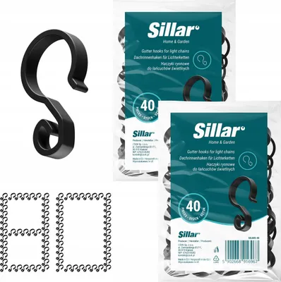 Produktbild von Sillar - 80x Powerful Dachrinnenhaken Für Weihnachtsbeleuchtung Dachrinnenlampenaufhänger Universal Dachrinnenhaken