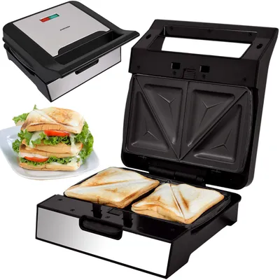 Produktbild von Syntrox Germany Sandwichmaker 1400W mit Wechselplatten Antihaft schwarz