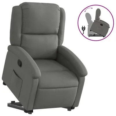 Produktbild von Relaxsessel mit Aufstehhilfe Dunkelgrau Stoff