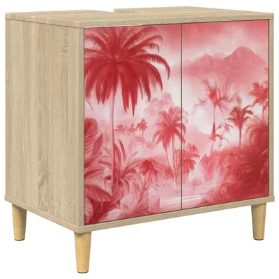 Image de vidaXL Armoire de salle de bain AACHEN Sonoma, 60 x 40 x 60 cm, en panneaux de particules