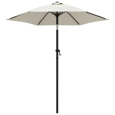Obrázek produktu pro vidaXL Slunečník sand white 200 x 224 cm hliník - Slunečníky a slunečníky