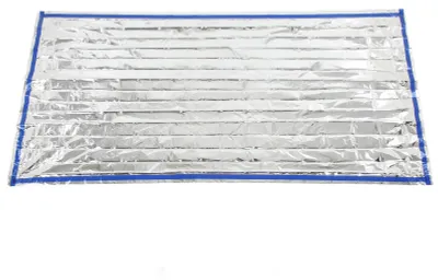 Obrázek produktu pro Deka pro přežití, voděodolná, skládací, nouzová termální pro outdoor, kempování, turistiku, stříbrná, 200 x 100 cm
