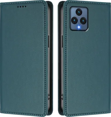 Immagine prodotto di Custodia in pelle per T-Mobile REVVL 6, custodia a libro magnetica in Finto cuoio con supporto, verde