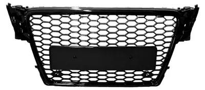 Kühlergrill Sportgrill Waben Gitter PDC SCHWARZ GLANZ für Audi A4 B8 8K 2007-12 – Produktansicht