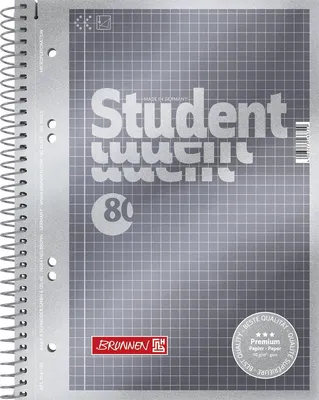 Obrázok produktu pre 5X BRUNNEN 1067152 Collegeblock A5 kariert Premium
