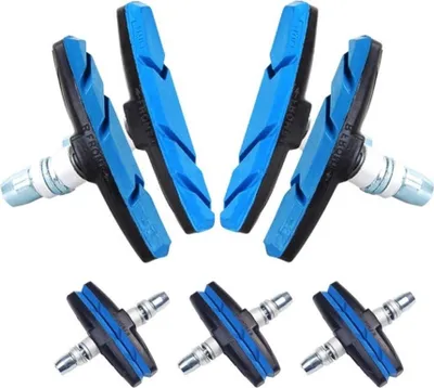 Immagine prodotto di set di freni per bicicletta da 10 pezzi per Shimano | 5 paia di ganasce BLU per la bicicletta | V-brake 70mm V-brake simmetrico | pastiglie dei freni | pastiglie dei freni | set di ganasce dei freni | pastiglie dei freni V-brake | ganasce dei freni MTB