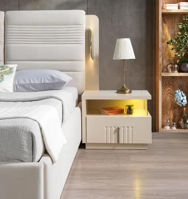 Immagine prodotto di Comodino di design con illuminazione arredamento moderno per la camera da letto