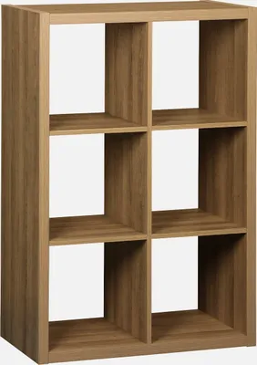 Immagine prodotto di Libreria a 2 livelli con 6 scomparti, Effetto legno miele