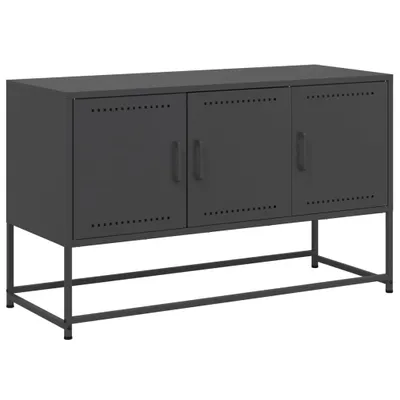 Produktbild von vidaXL TV-Schrank Schwarz 100,5x39x60,5 cm Stahl