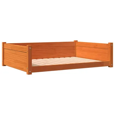 Obrázok produktu pre vidaXL Pelech pre psov vosk hnedý 105,5x75,5x28 cm masívne borovicové drevo