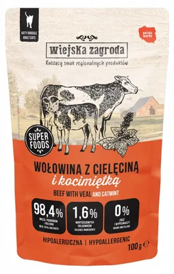 Produktbild von Wiejska Zagroda RindfleischKatzenminze 100g